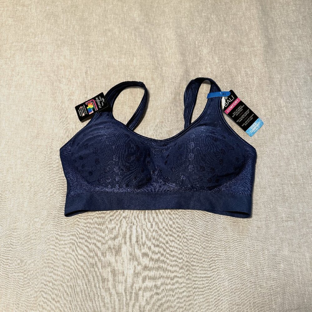 Bali Comfort Revolution Cool Comfort Bra XL (42B/44B) - Navy Blue